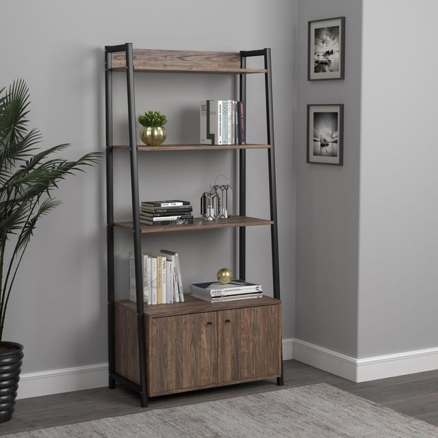 Coaster® Jacksonville Aged Walnut Bookcase-1