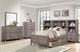 Mazin Furniture Woodrow Brownish Gray Twin Bookcase Bed-2