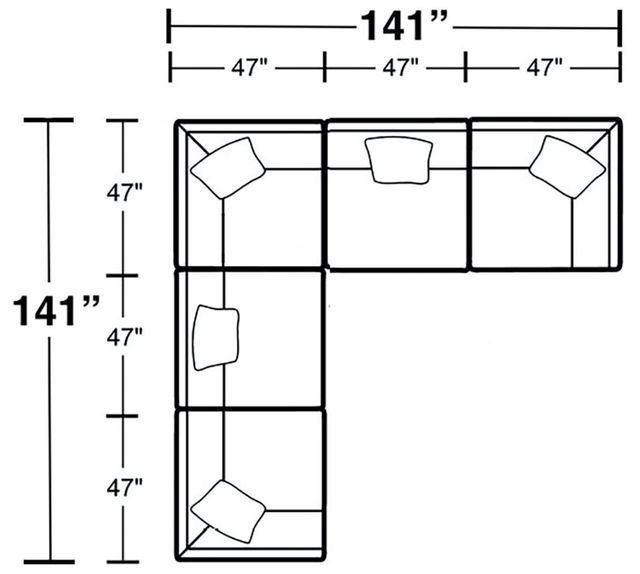 Jackson Furniture Posh 5-Piece Dove Modular Sectional-2
