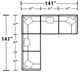 Jackson Furniture Posh 5-Piece Dove Modular Sectional-4