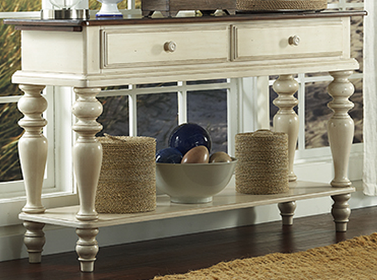HH2 Home Pine Island Old White/Dark Pine Sideboard-0