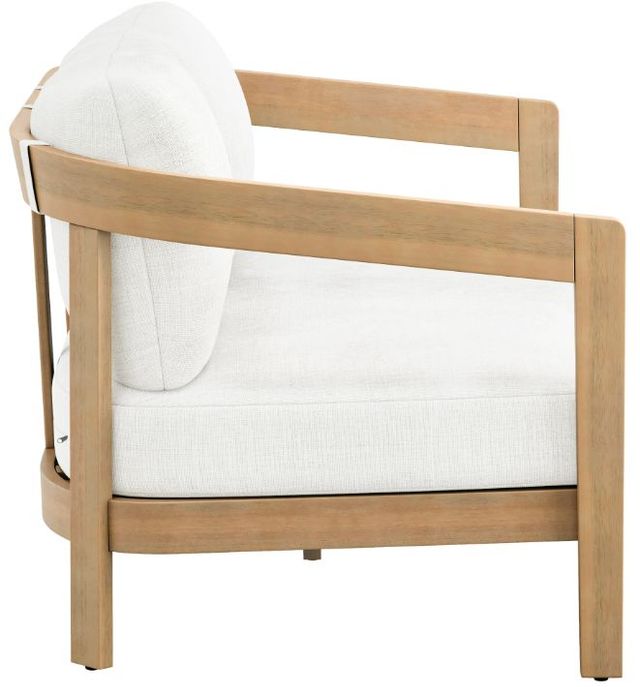 New Classic® Home Furnishings Wesley White Acacia/Fabric Outdoor Patio Loveseat-3