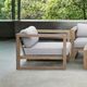 Armen Living Paradise Light Gray/Light Eucalyptus Fabric/Wood Outdoor Lounge Chair-1