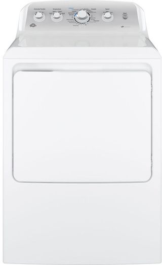 GE® 7.2 Cu. Ft. White Front Load Gas Dryer