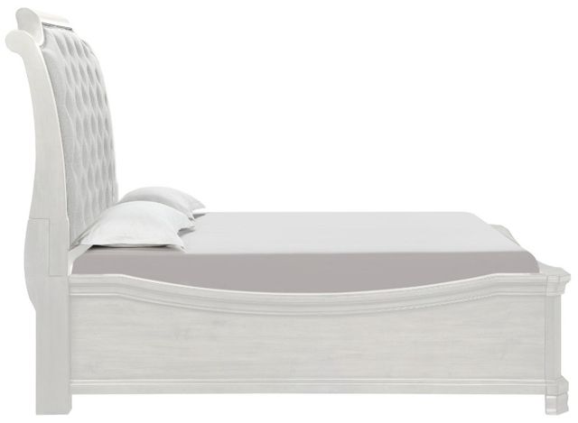 New Classic® Home Furnishings Lyndhurst Vintage White California King Panel Storage Bed-3