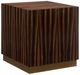 Century® Monarch Banks Brown Cube End Table with Warm Bronze Base-0