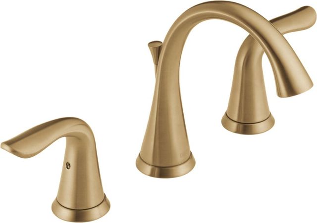 Delta Lahara® Champagne Bronze 2-Handle Widespread Bathroom Faucet with Drain-0