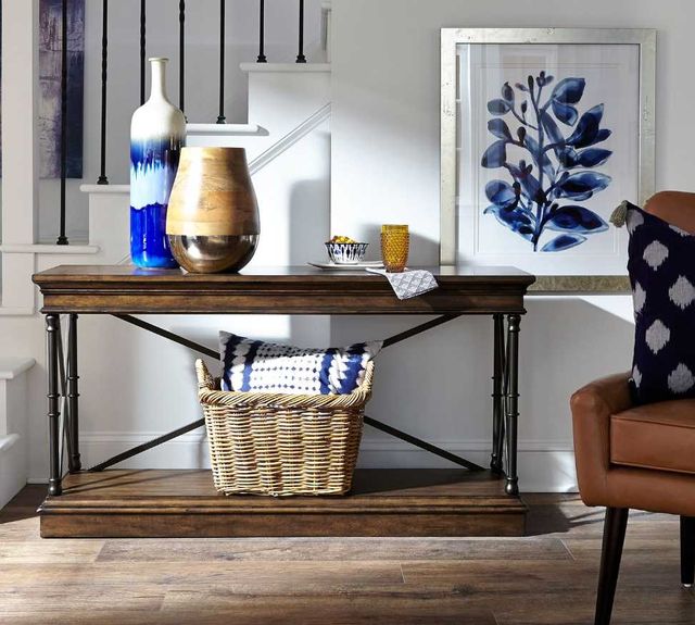 Liberty Furniture Tribeca Black/Cordovian Brown Sofa Table-1