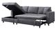 Mazin Furniture Jordan 2-Piece Dark Gray Left-Arm Facing Pullout Sleeper Sectional and Storage Chaise-0