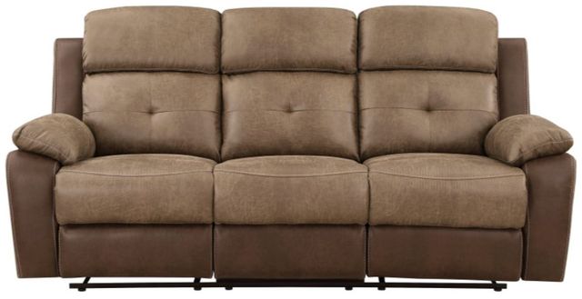 Homelegance® Glendale Brown Double Manual Reclining Sofa-2