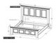 International Furniture Direct Luna Two-Tone Ivory King Platform Bed Footboard with Rails-3