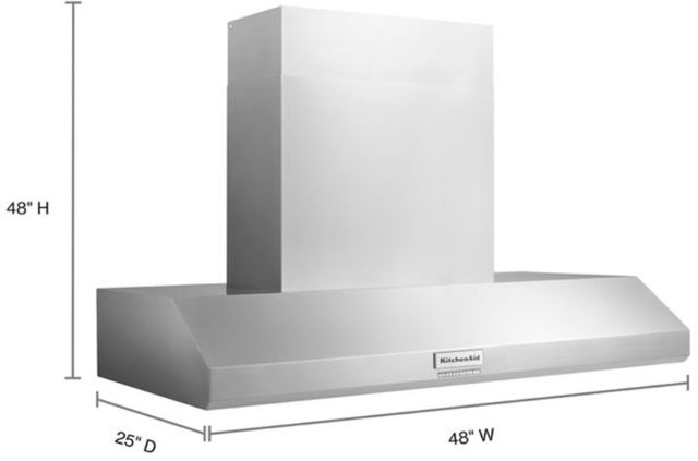 KitchenAid 48" Stainless Steel Wall Mounted Range Hood-7