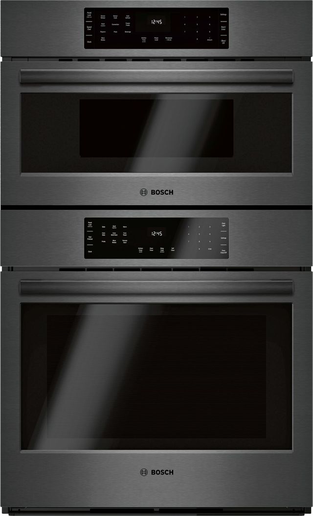 Bosch 800 Series 30" Black Stainless Steel Oven/Microwave Combination Electric Wall Oven-0