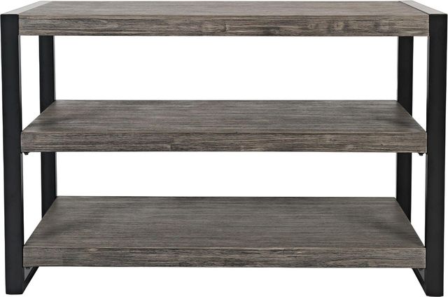 Jofran Inc. Pinnacle Platinum Sofa Table with Black Frame-1