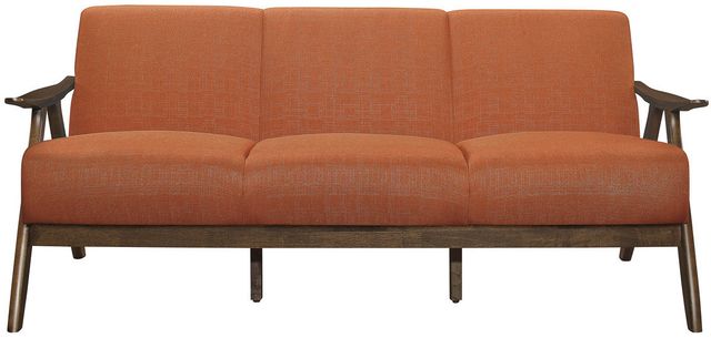Mazin Furniture Damala Orange/Walnut Sofa-0