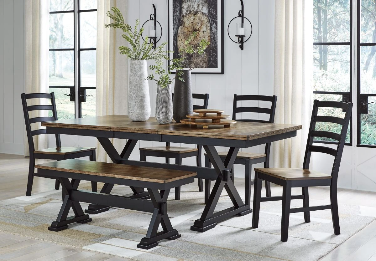 Wildenauer Dining Set in Brown/Black by Ashley, image size:1200x834