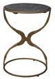 Furniture Classics Forsythe Black Side Table with Antique Brass Base-1