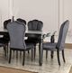 Furniture of America® Melodi Parc 7-Piece Black Dining Table Set-5
