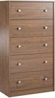 Ameriwood Home Ellwyn Saint Walnut 5 Drawer Dresser-0