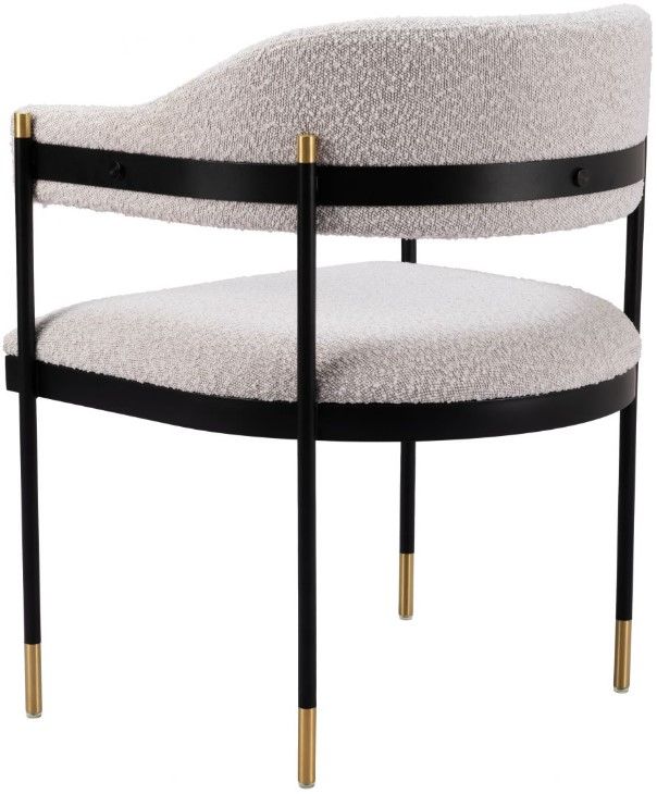 Zuo® Modern Zadar Black/Gold/Misty Gray Dining Arm Chair -3