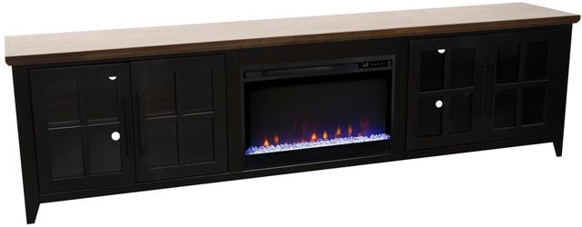 Legends Home Providence Black/Bourbon 96" Fireplace Console-0