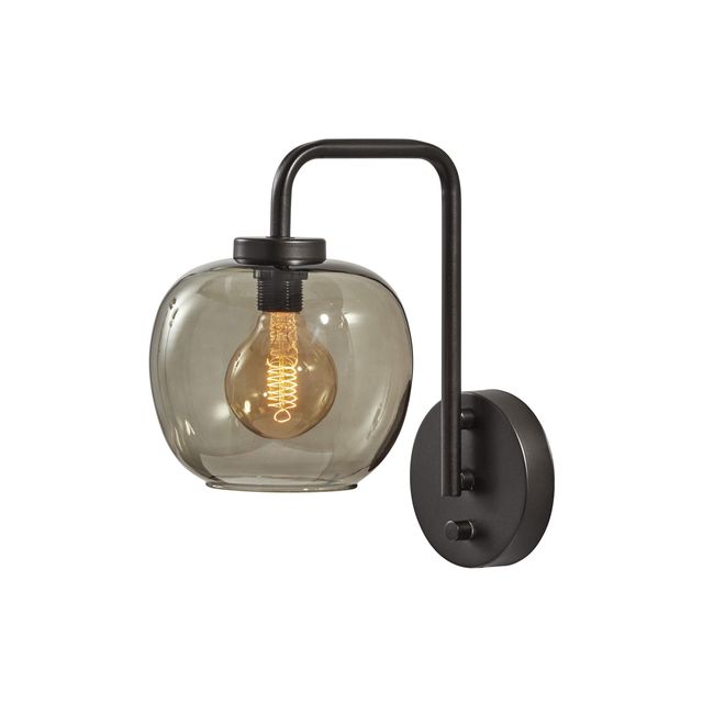 Adesso® Ashton Matte Black Wall Lamp-0