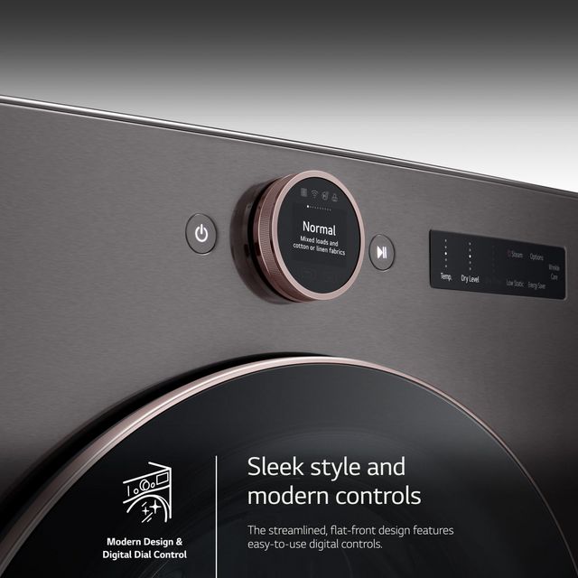 LG 7.4 Cu. Ft. Black Steel Front Load Electric Dryer-9