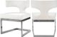 Meridian Furniture Alexandra White/Chrome Faux Leather Dining Chair-1