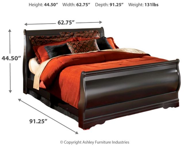 Signature Design by Ashley® Huey Vineyard Black Queen Sleigh Bed-1