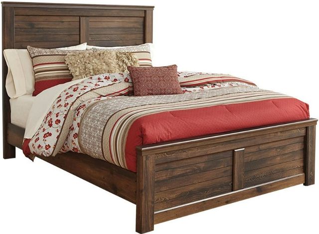 Signature Design by Ashley® Quinden 5-Piece Dark Brown King Panel Bed Set-1