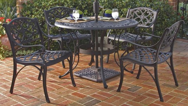 homestyles® Sanibel 5-Piece Black Outdoor Dining Set-1
