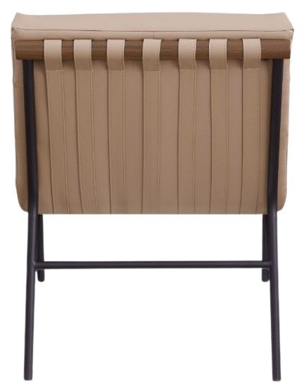 Meridian Furniture Burke Tan/Black Vegan Leather Accent Chair-3