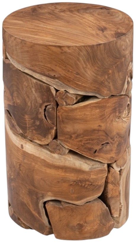 Classic Home Rhea Natural Round End Table-2