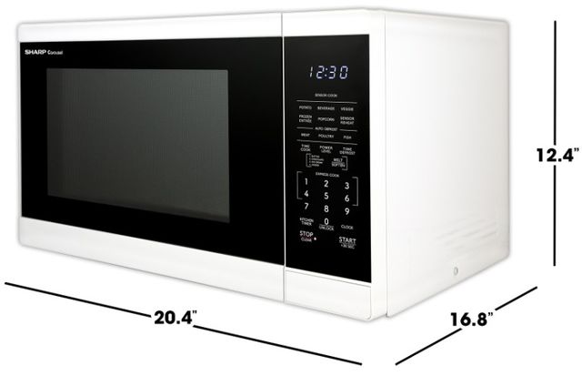 Sharp® 1.4 Cu. Ft. White Countertop Microwave-2