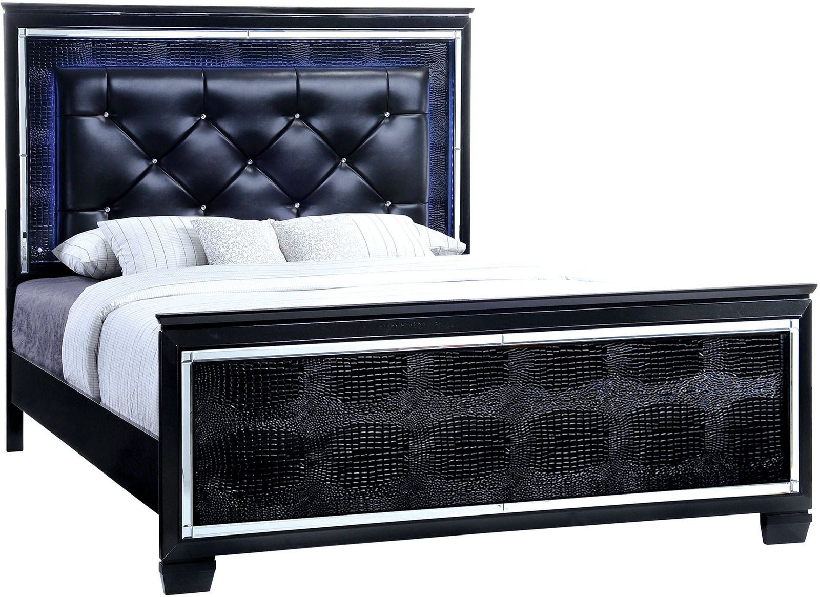 Furniture of America® Bellanova Black Eastern King Panel Bed