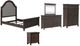 Liberty Furniture Paradise Valley 5-Piece Flax Tweed/Saddle Brown Queen Upholstered Panel Bedroom Set-0