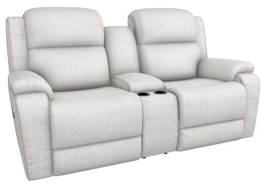 La-Z-Boy® Dorian Porcelain Power Reclining Loveseat with Console, Headrest, and Lumbar-0