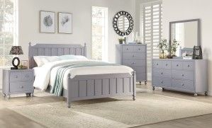 Mazin Furniture Wellsummer Gray Full Youth Bed-2