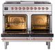 Ilve® Nostalgie II Noblesse 40'' Stainless Steel Pro Style Dual Fuel Range with Copper Trim-1