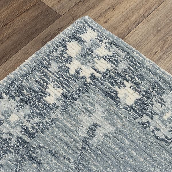 Rizzy Home Serena Blue 5'x8' Rectangular Rug-3