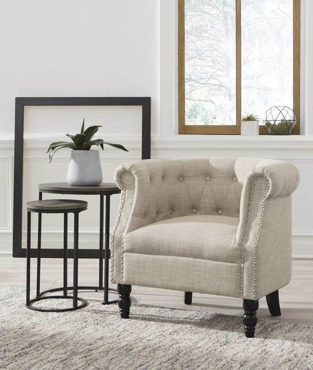 Signature Design by Ashley® Deaza Beige Accent Chair-4
