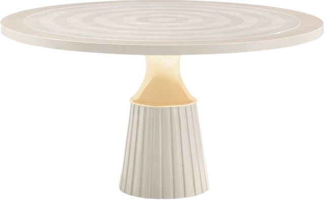 Michael Amini® Carmela Shimmer Ivory Round Dining Table-0