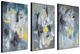 A & B Home 3-Piece Blue/Gold Colleen Wall Art Set-0