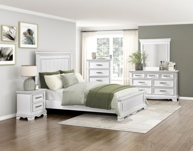 Homelegance® York White California King Panel Bed-1