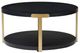 Signature Design by Ashley® Shylore 3-Piece Black Occasional Table Set with Brass Accents-4
