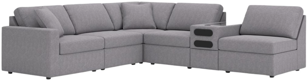 Modmax 6 Piece Modular Sectional with Audio Console Modmax 6 Piece Modular Sectional with Audio Console