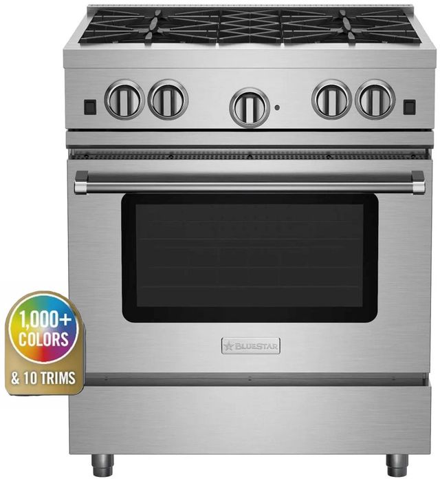 BlueStar® Culinary Series 30" Stainless Steel Pro Style Natural Gas Range-0