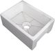 ZLINE Venice 24" White Matte Farmhouse Single Bowl Fireclay Kitchen Sink-1