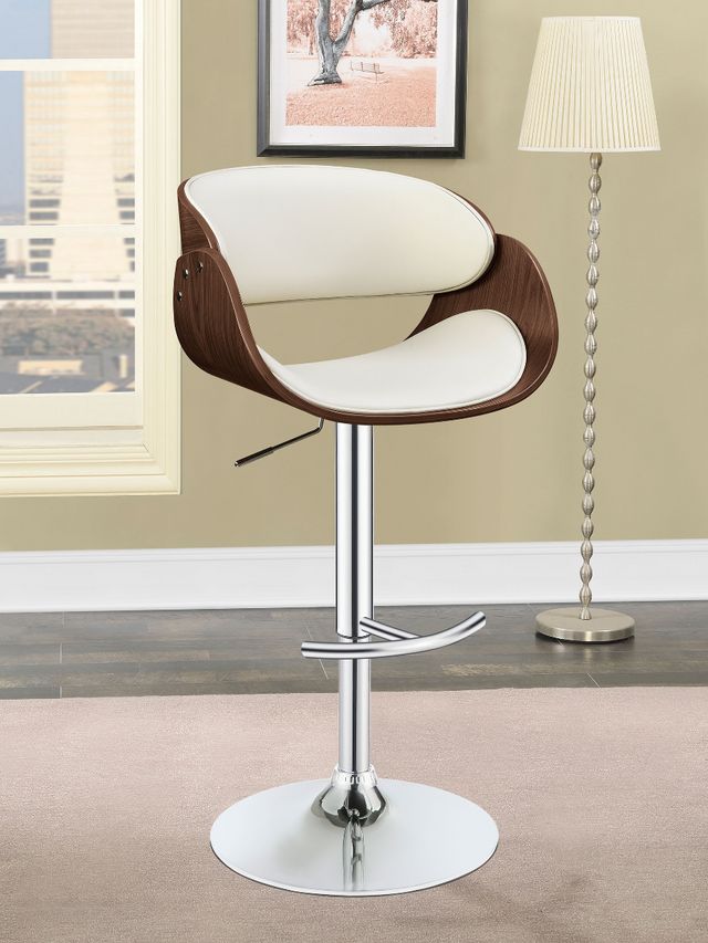 Coaster® Dana Ecru/Chrome Adjustable Bar Stool-7
