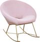 TOV Furniture by TOV Slashed Blush Nolan Velvet Rocking Chair-1
